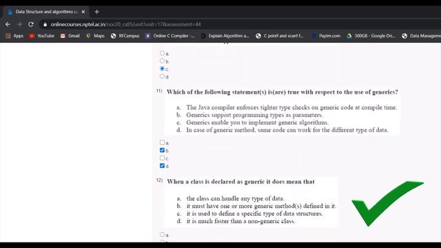 Data Structures and Algorithm using Java Quiz Solution || Week-1 Solution || NPTEL || Jul-Dec 2020 смотреть онлайн