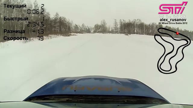 Ралли-спринт AWD Battle 2012. Александр Русанов на Subaru Impreza. Электросталь смотреть онлайн