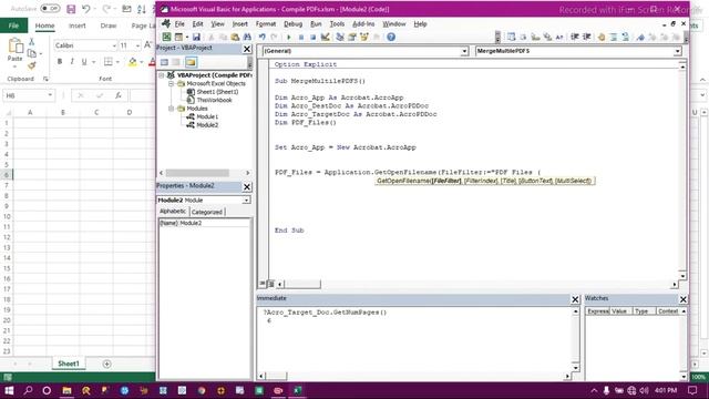 VBA PDF Automation - Merge PDF Files | How to combine PDF files using VBA (Part-2) смотреть онлайн