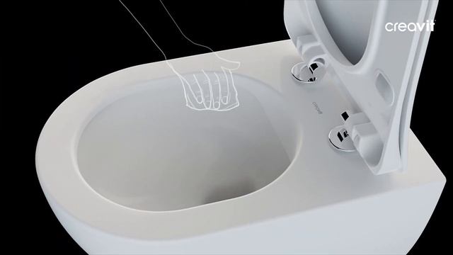 Безободковый унитаз Creavit для максимальной гигиены