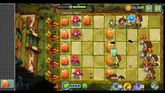 Растения против зомби 2/Plants vs Zombies 2 : Lost City миссия 5 смотреть онлайн