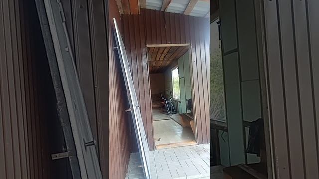 Поставили Дверь на Веранде!!! #2023 #рекомендации #семья #дом #стройка #строимсами