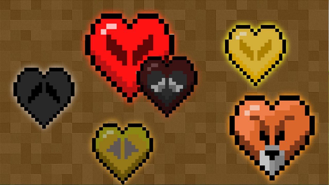 Сердца жизни с эффектами в Майнкрафт | Обзор мода CUSTOM HEARTS смотреть онлайн