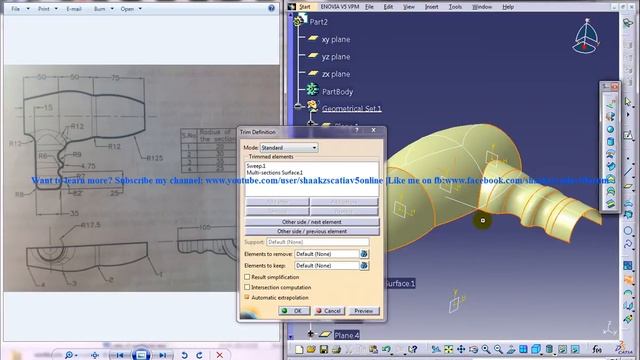 Catia V5 Tutorial|Product Engineering|How to create a Hair Dryer Cover|Simple steps Beginners|Part смотреть онлайн