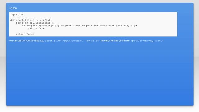 How to check if a file exists without looking at its extension name in Python? смотреть онлайн