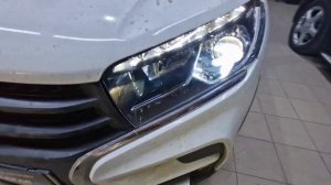 Lada Xray Установка одночиповых бидиодных линз ZORKiY Gray Wolf G10 5000k BI-LED