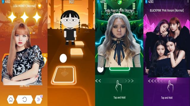 Blackpink vs Wednesday vs Megan (M3gan) vs Lisa Money - Tiles Hop EDM Rush смотреть онлайн