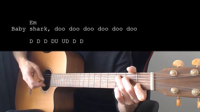 Pinkfong - Baby Shark EASY Guitar Tutorial With Chords / Lyrics смотреть онлайн