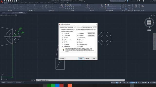 ✅ Tutorial de AutoCAD, curso BÁSICO de AutoCAD 2021(PARTE 2), círculos lineas, Tangentes en autoca смотреть онлайн