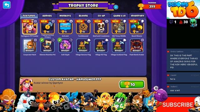 NEW Trophy Store Items!!! Etienne Roomba Pet, Beard Bloons, Scotland & NZ Flags, New Emotes & More! смотреть онлайн