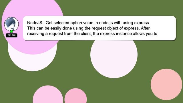 NodeJS : Get selected option value in node.js with using express смотреть онлайн
