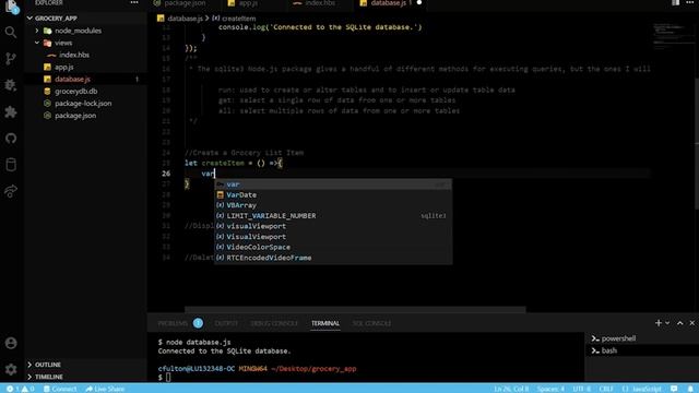Grocery List App: Video IV (Using and creating database functions) смотреть онлайн