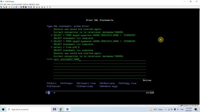 SQL stored procedure in IBM i AS400 IN OUT & INOUT parameters смотреть онлайн
