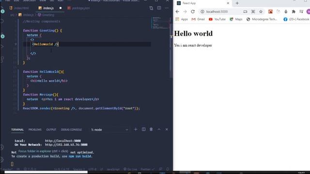 Nested Components | React in Kannada #12 смотреть онлайн