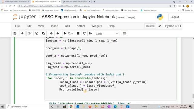 LASSO Regression in Jupyter Notebook смотреть онлайн
