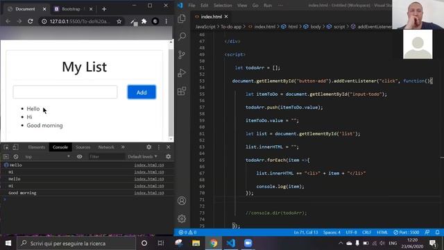 Understanding arrays in JavaScript by building a list app смотреть онлайн