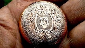 Золотая старинная крышка от часов!Шок!