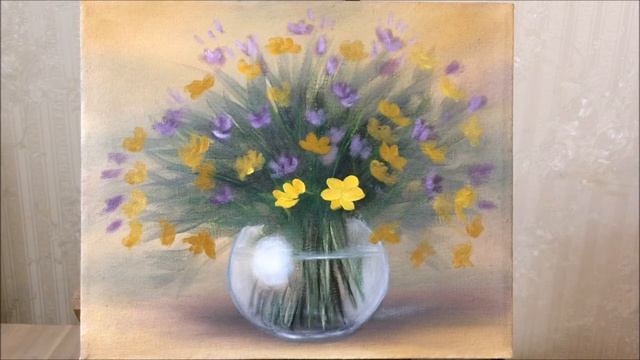 Мастеркласс живопись букет цветов. Художник Андрей Багно смотреть онлайн