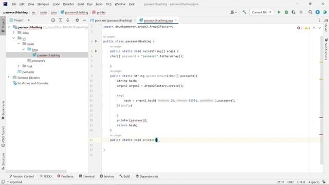 Which datatype we should use to store passwords? And also implement “Argon2 Hashing”. #java #argon смотреть онлайн
