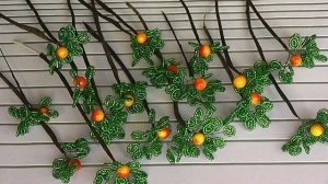 Дерево из бисера ЯБЛОНЯ СВОИМИ РУКАМИ / Мастер-класс / DIY