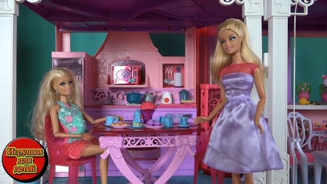 Беременная Барби Дочки Матери Барби и Келли в салоне новая прическа Мультик про Барби смотреть онлайн