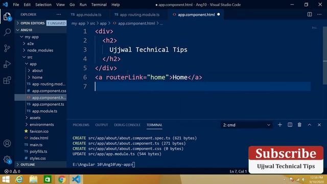 Angular 10 tutorial #7 Routing and Navigation || Ujjwal Technical Tips смотреть онлайн