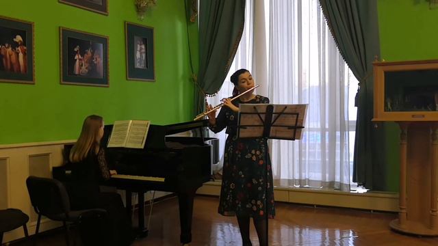 В.А. Моцарт Соната для флейты  и фортепиано Ре мажор (K.V.285), I часть