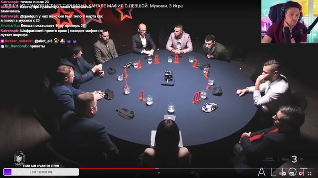 Игра 3. МУЖИКИ. МАФИЯ С ЛЕВШОЙ ТУРНИР НА 80000 рублей. Разбор от Алиота смотреть онлайн