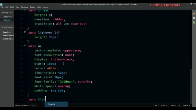 Menu with Sub Menu | How to create Menubar with Sub Menu in HTML with CSS | Coding Tutorials смотреть онлайн