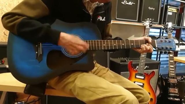 Mito D-38 Blue 38” Acoustic Guitar live Demo (Brand From Germany) смотреть онлайн