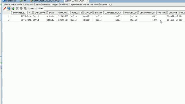 Oracle PL/SQL Triggers -- Part 2. Table Auditing using DML triggers. And making synchronized backup смотреть онлайн