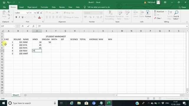How to Create Marksheet in Ms Excel (Part-1) смотреть онлайн