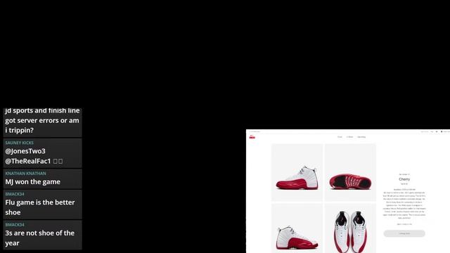 Live Cop! Air Jordan 12 CHERRY смотреть онлайн