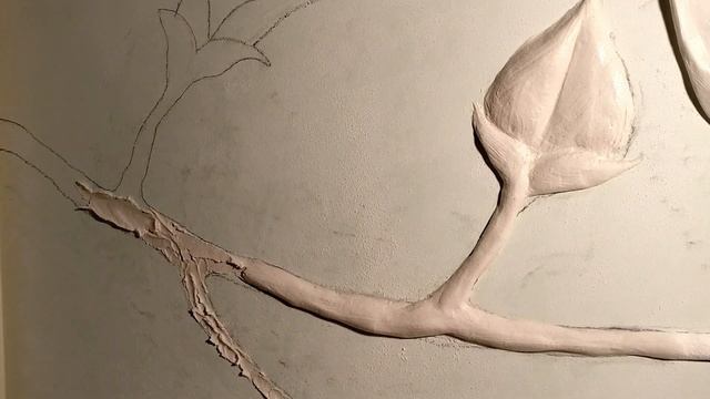 БАРЕЛЬЕФ ЦВЕТЫ (мастер класс)на стене своими руками смотреть онлайн