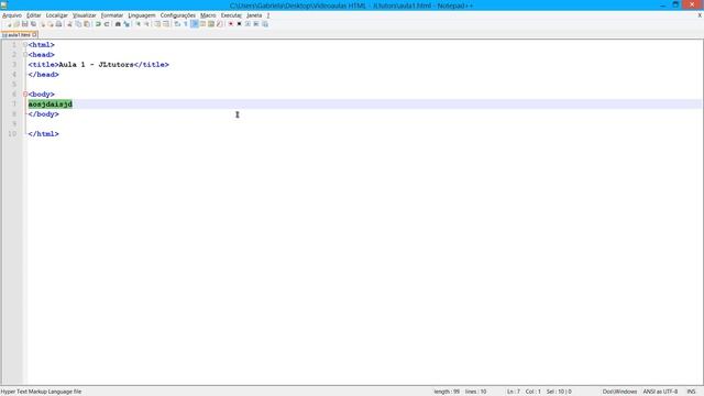 Aula 1 - Curso De HTML - O Básico!