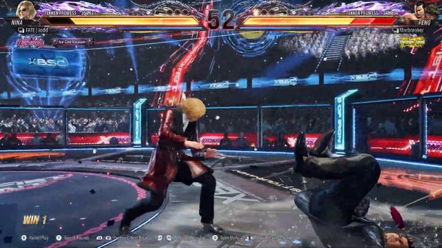 Tekken 8 ▰ JODD (#1 ranked Nina) VS STARBREAKER (Feng) | High Level Gameplay смотреть онлайн