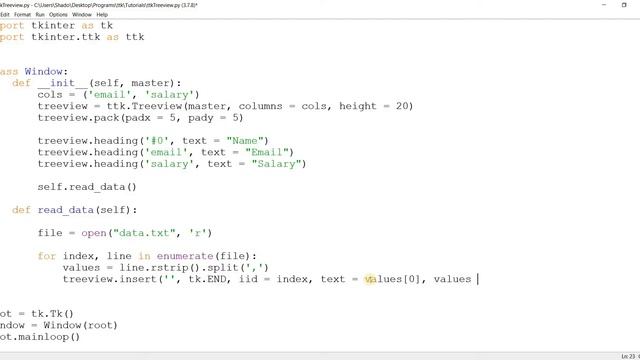 Tkinter ttk Treeview Widget Tutorial in Python смотреть онлайн