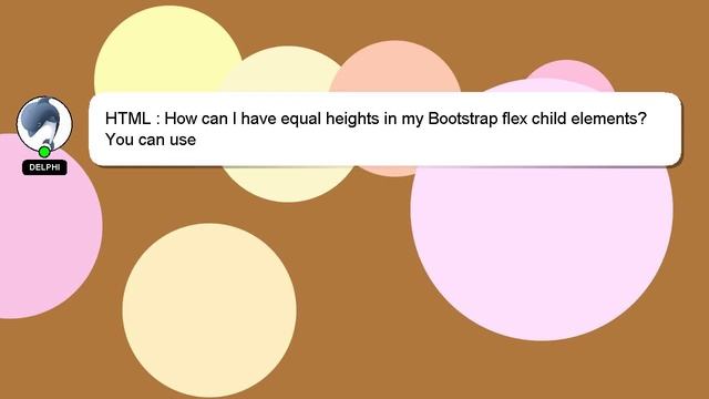 HTML : How can I have equal heights in my Bootstrap flex child elements? смотреть онлайн
