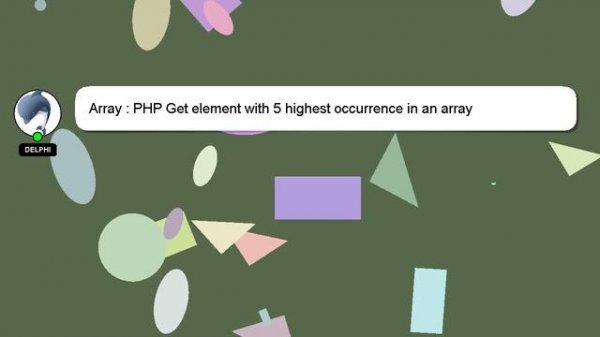 Array : PHP Get element with 5 highest occurrence in an array