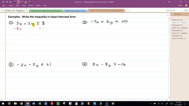 2 2 1 Write Equations and Inequalities in Slope Intercept Form смотреть онлайн