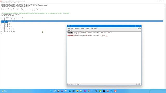 Prolog List : How to find the sublist of a given list смотреть онлайн