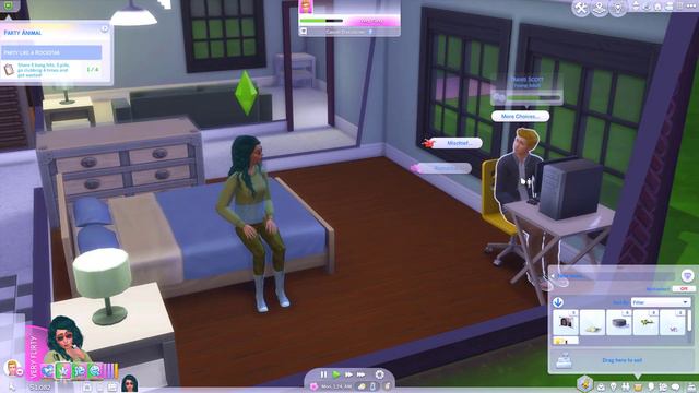 Partying like a Rockstar for the party animal scenario! // Sims 4 scenarios смотреть онлайн