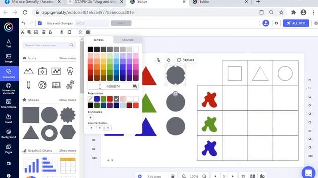 Игра Найди фигуру - создана с помощью ресурса SCAPE смотреть онлайн