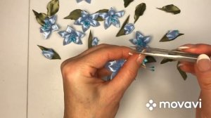 МК Ободок с колокольчиками канзаши ??.  DIY Headband with kanzashi flowers ?.  Flores de la fita