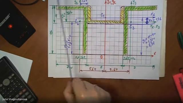 Сопромат Определение геометрических характеристик плоских сечений Занятие №3 Тема №2 Задача 2.1 смотреть онлайн