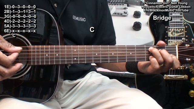CINNAMON GIRL Neil Young Guitar Tutorial STANDARD TUNING COMPLETE Lesson @EricBlackmonGuitar смотреть онлайн