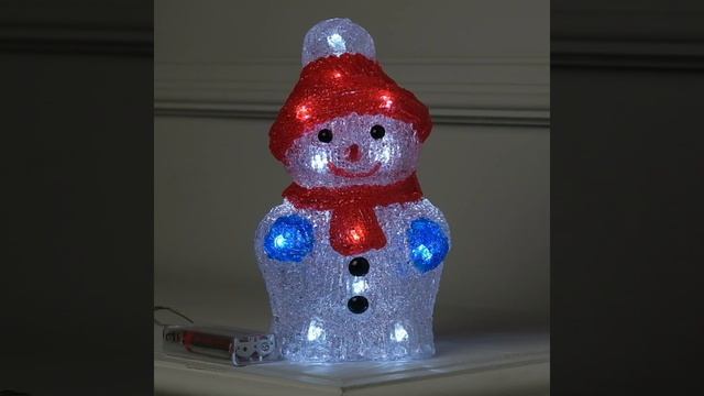 Фигура акрил. "Снеговичок на батарейках" 11х11х22см, 24LED, ААx2 (не в компл), БЕЛЫЙ смотреть онлайн