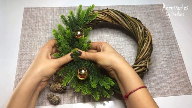 НОВОГОДНИЙ РОЖДЕСТВЕНСКИЙ  ВЕНОК НА ДВЕРЬ СВОИМИ РУКАМИ | Christmas Wreath | DIY