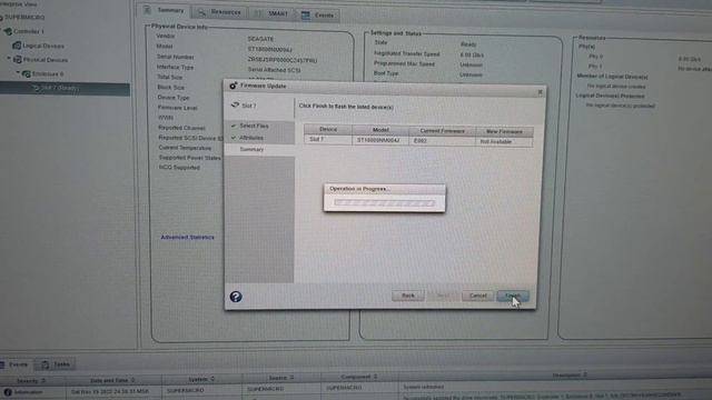 Обновление прошивки Sas диска. Firmware Update Sas Drive.