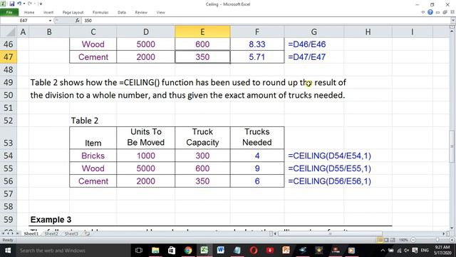 Ceiling Function | Ceiling Formula | Excel Tips | Chaudhary Computers